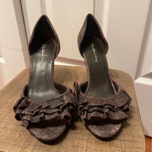 Elizabeth and James Brown Ruffle Heels